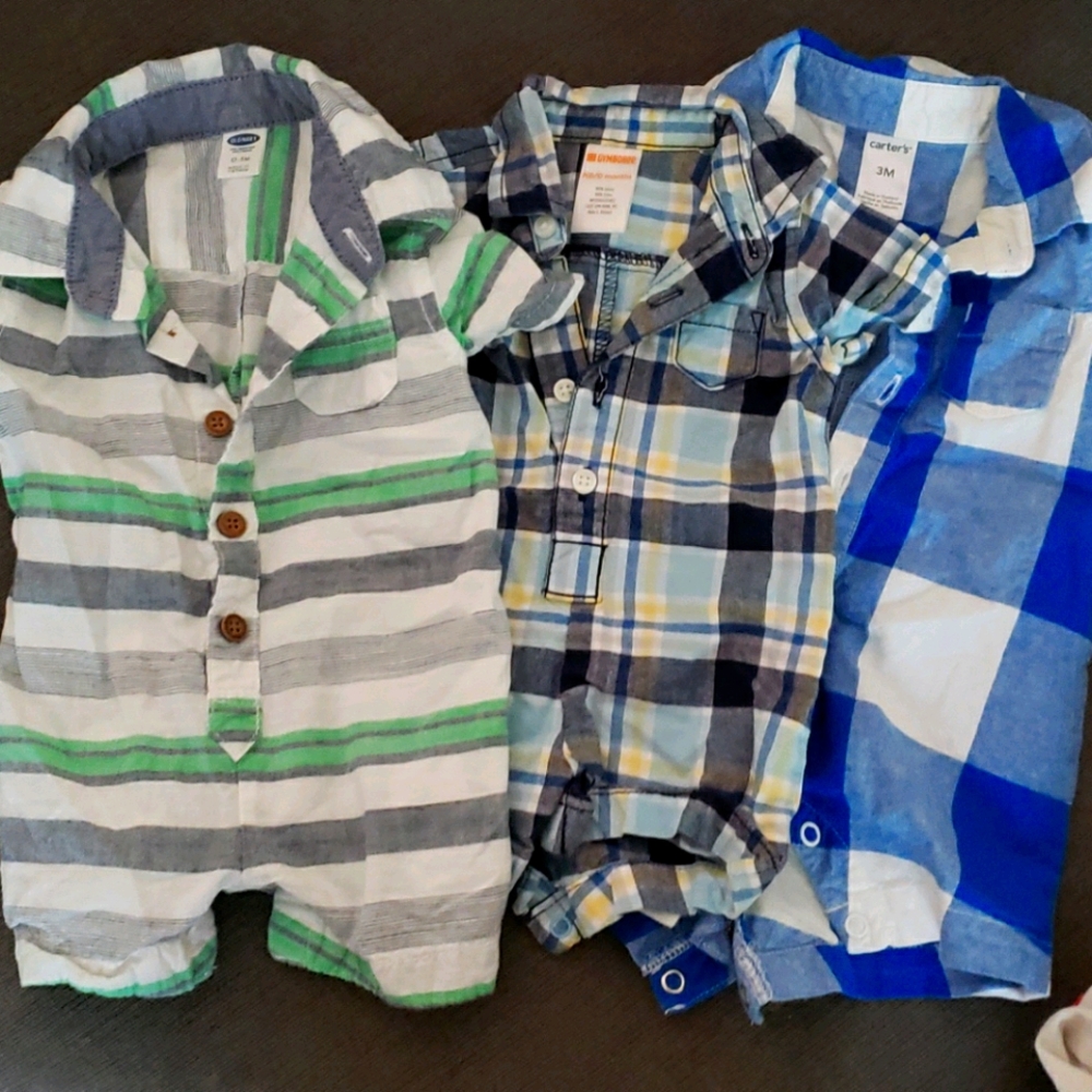 Boys collared rompers